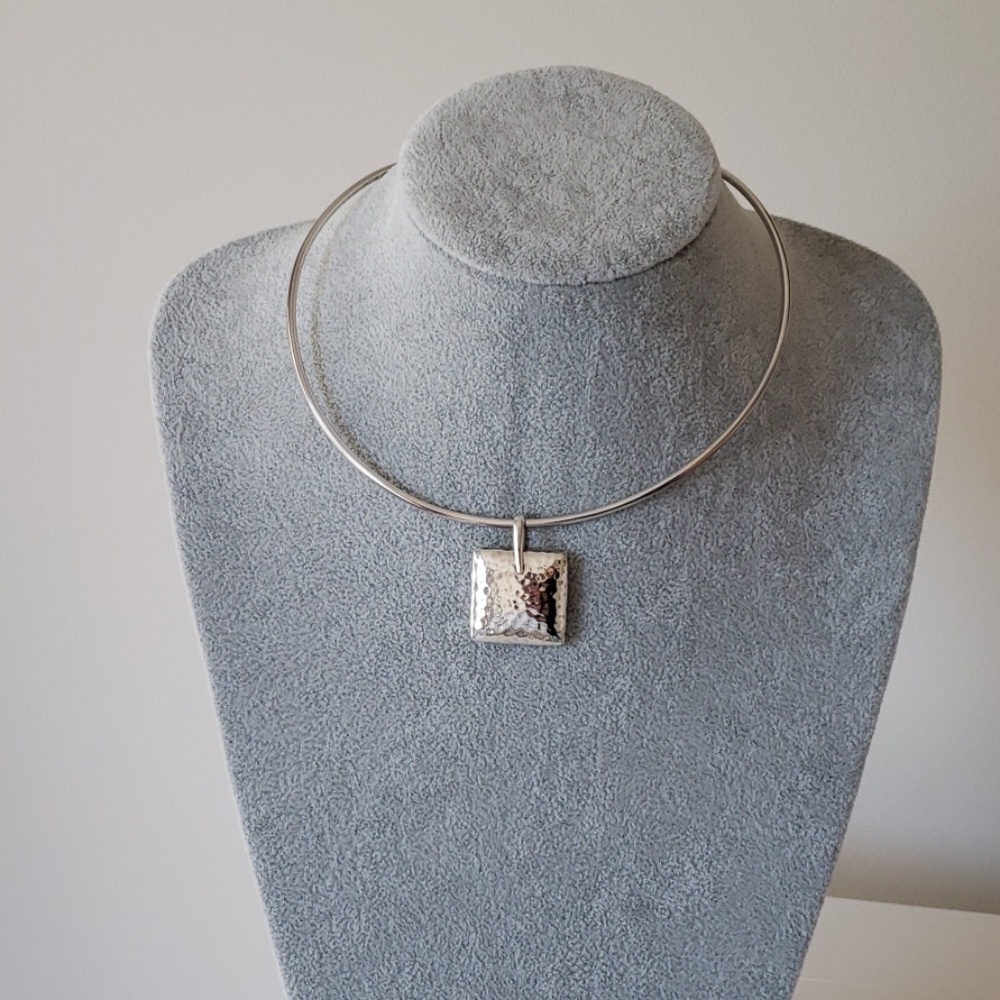 Silpada Hammered Pillow Silver Pendant